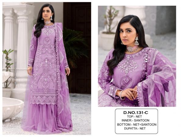 Kf 131 Ocassion Wear net Designer Embroidery Suit Collection